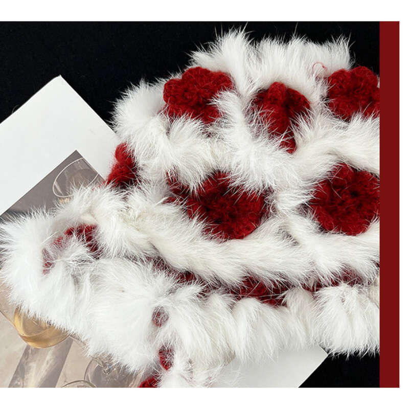 2024 New Rabbit Fur Knitted Woolen For Women's Autumn And Winter Atmosphere, Taking Pictures To Keep Warm,_voghion.com