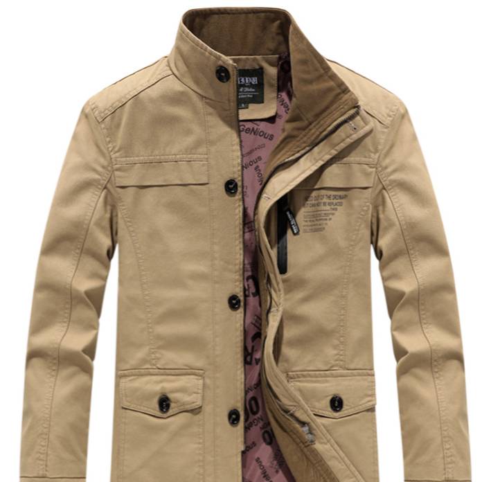 Men's Slim-fit Cotton Jacket Lightweight Breathable Casual Coat_voghion.com
