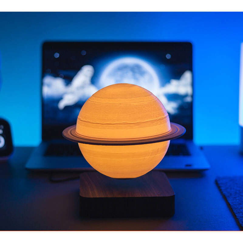 3-color LED Light 14cm Palm Star River Atmosphere Bedhead Bedroom Maglev Saturn Desk Lamp Ornament_voghion.com