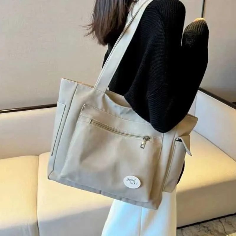 Fi Shoe Large Capacity Student 2024 New Canvas Cmuter Wen Shi Bag Wallet and Handbag Y241109_voghion.com
