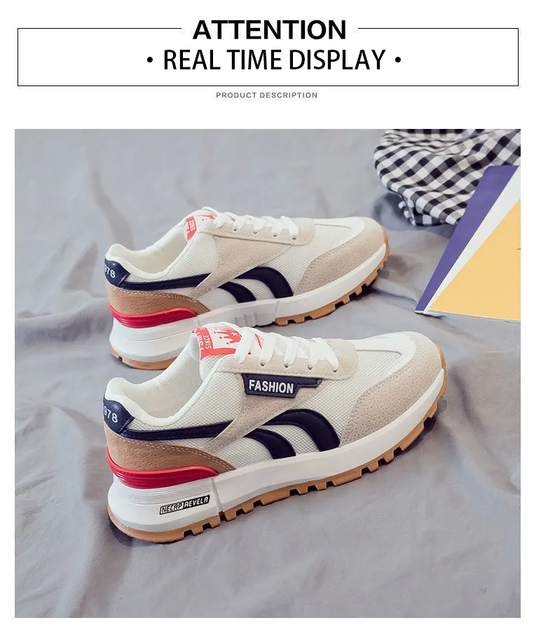 waffle Νέα καλοκαιρινά casual mesh κορεάτικη έκδοση unisex μικρά λευκά αναπνεύσιμα αθλητικά παπούτσια Lhshoe_voghion.com