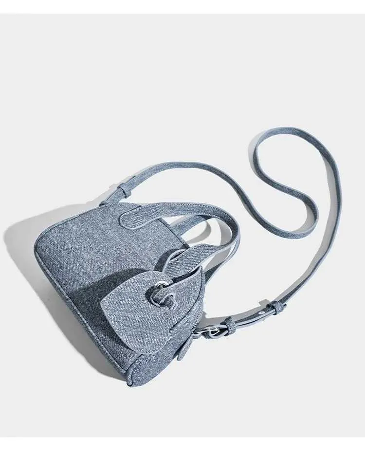 Strukturierte Damen-Denim-Handtaschen, solide, große Kapazität, lässige Schultertasche, weibliche Pendeltasche, vielseitige Umhängetasche, Jeans_voghion.com