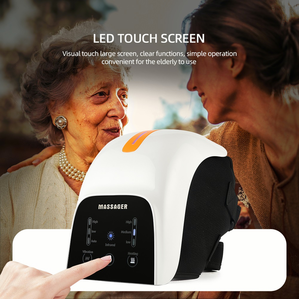 Knee Relaxing Kneecap Infrared Elbow Shoulder Massager Relive Joint Pain Stiffness Smart Hot Compress_voghion.com
