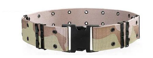 MOQ=1PCS SUMMER Mens/women waistband nylon Mountaineering outdoor sports knit Students tactical belt camouflage 6colors_voghion.com