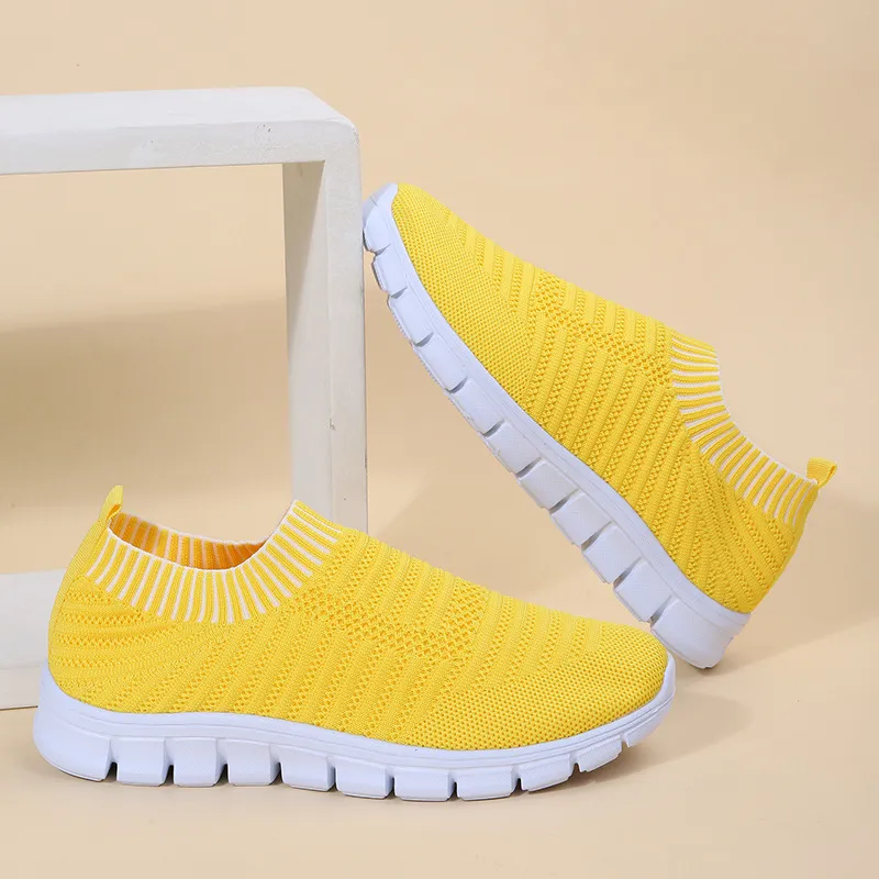Sneakers da camminata donna traspiranti con suola platform_voghion.com