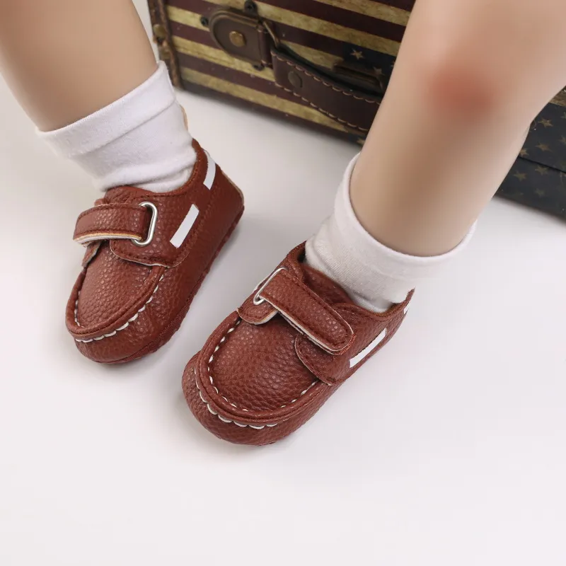 Little Kid Cuir Bébé Antidérapant Fond Souple Bébé Unisexe Décontracté Littlesprouts Nouveau-Né Tout-Petit Premiers Marcheurs Berceau_voghion.com