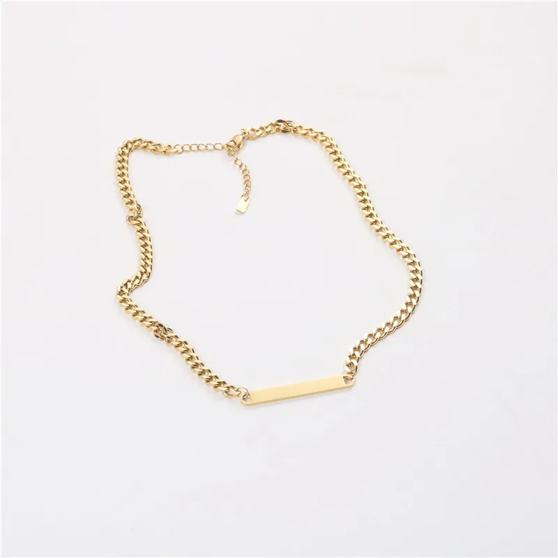 Chic Bar Pendant Necklace In Stainless Steel High End Jewelry_voghion.com