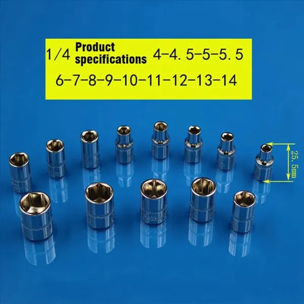 46-teiliger Steckschlüsselsatz 1/4 Zoll Mit Ratsche Und Bits_voghion.com