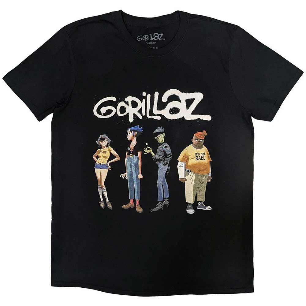 T-shirt ufficiale gorillaz spray logo per uomo e donna_voghion.com