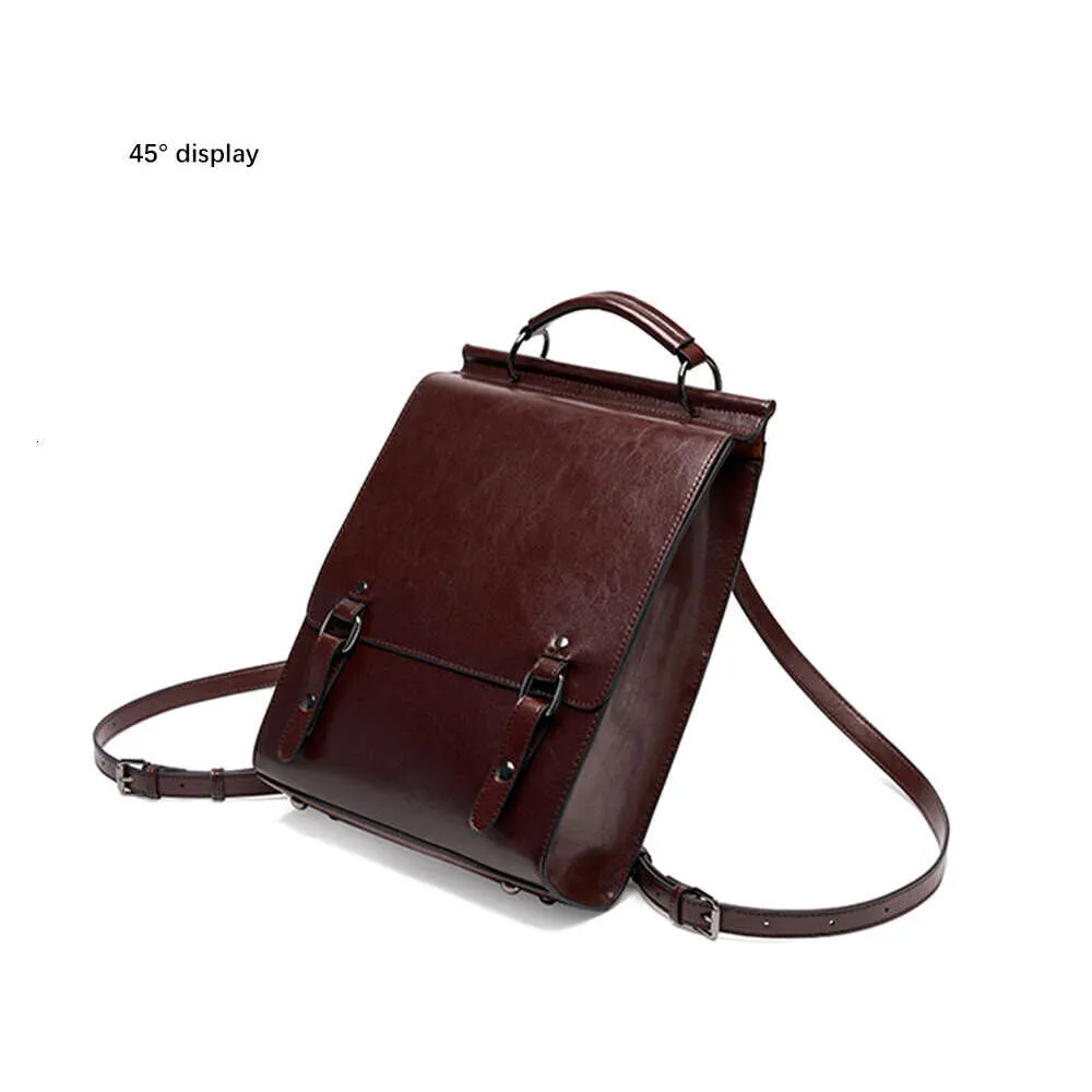 Zency Women's Trend Retro A4 Backpack Preppy Style Student Satchel Laptop School Office Ladies Bags 2024_voghion.com