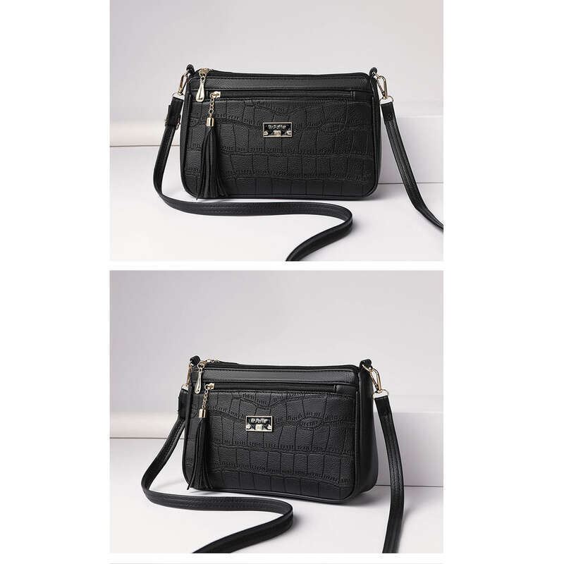 2025 Spring Large Capacity Crocodile Leather Bag Elegant Mom Small Square Bag_voghion.com