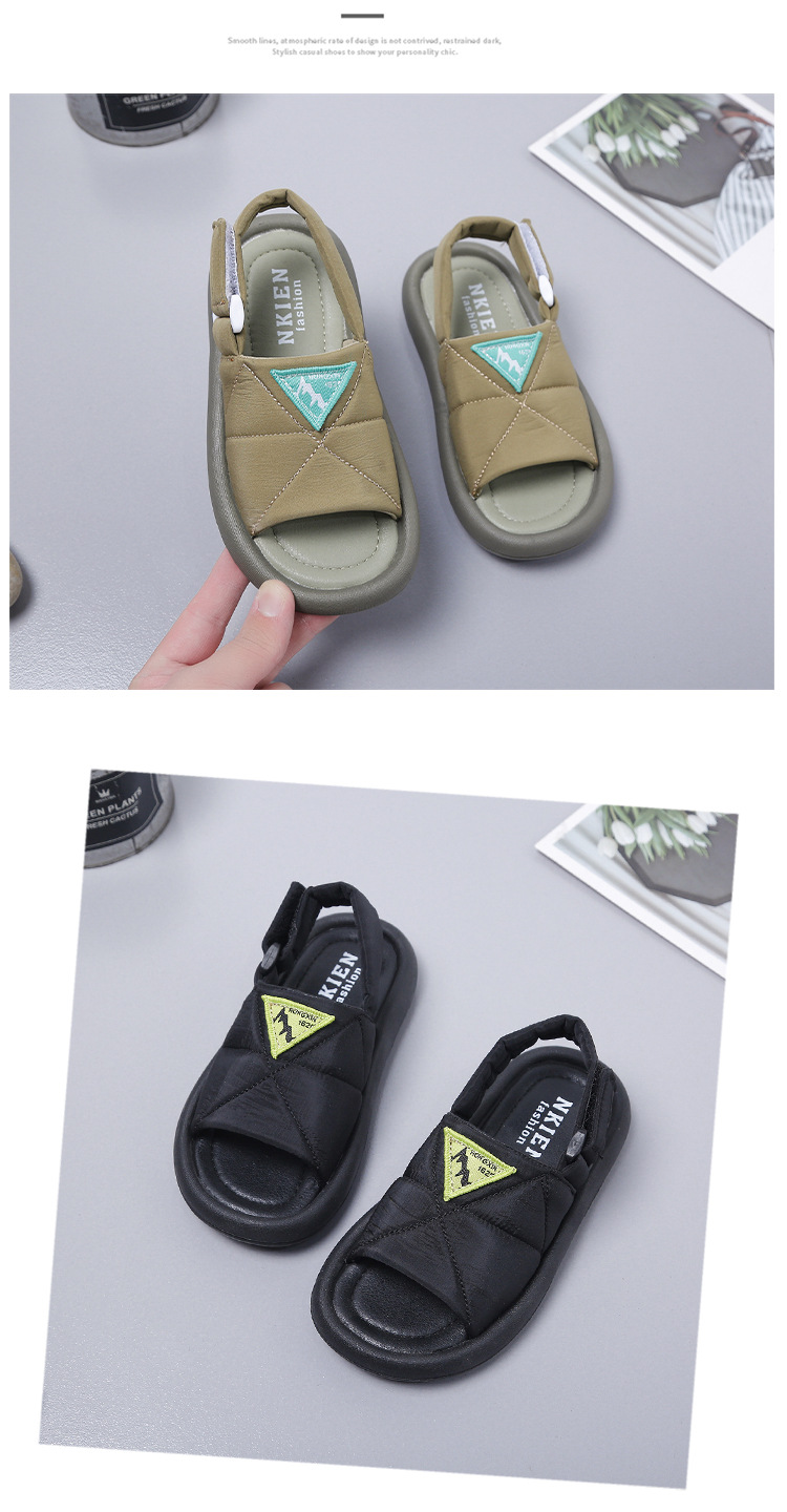 Sandali da ragazzo 2023 scarpe da spiaggia a punta aperta con suola morbida per bambini della scuola primaria di moda coreana delle nuove ragazze estive_voghion.com