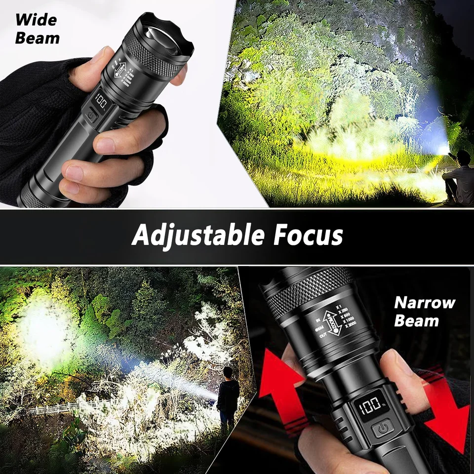 Ultra Bright Led Tactical Flashlight Rechargeable Long Range Torch_voghion.com
