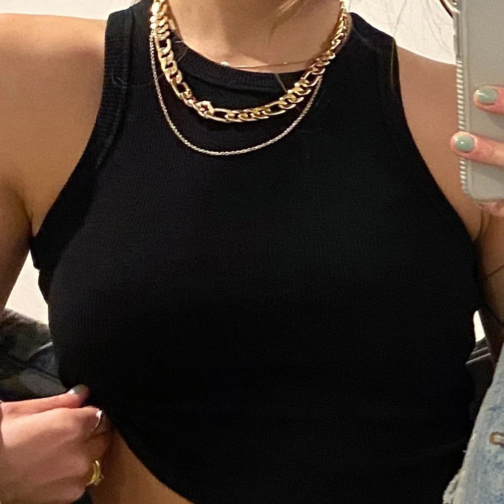 Modisches, vielseitiges, einfarbiges, ärmelloses Tanktop mit Unterteil_voghion.com
