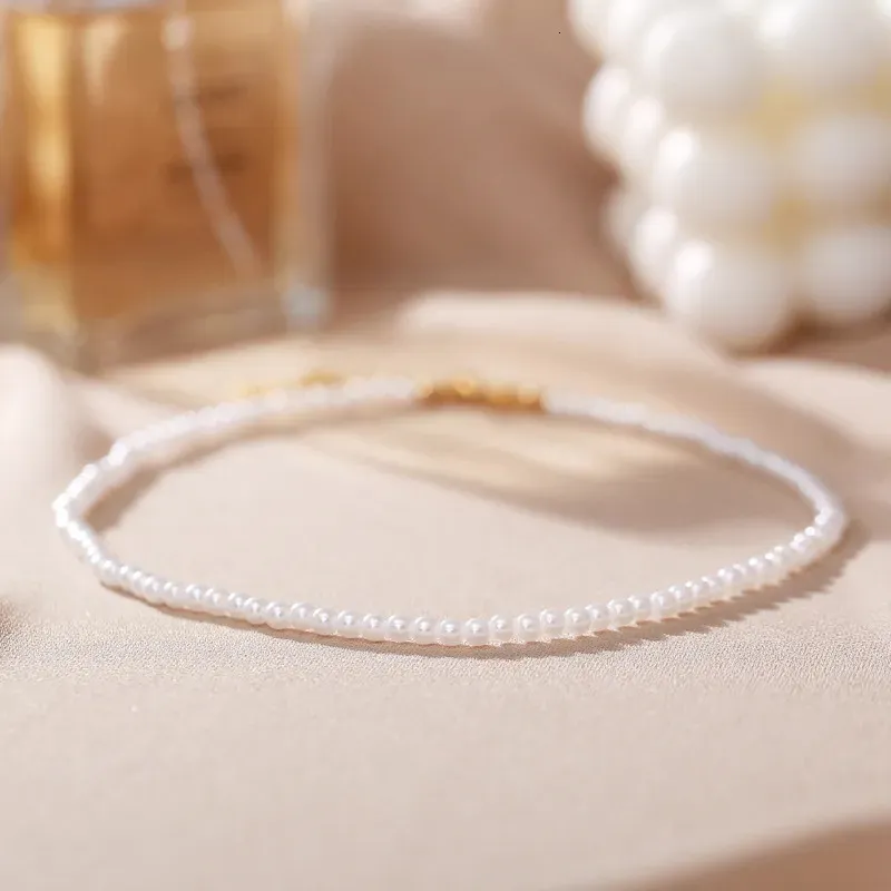Necklaces Vintage Style Simple 6MM Pearl Chain Choker For Women Wedding Love Shell Pendant Necklace Fashion Jewelry_voghion.com