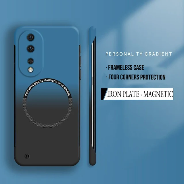 Trdi PC gradientni barvni ovitek brez okvirja za Huawei Honor 50 SE 70 90 100 Pro magnetno brezžično polnjenje mat tanek_voghion.com