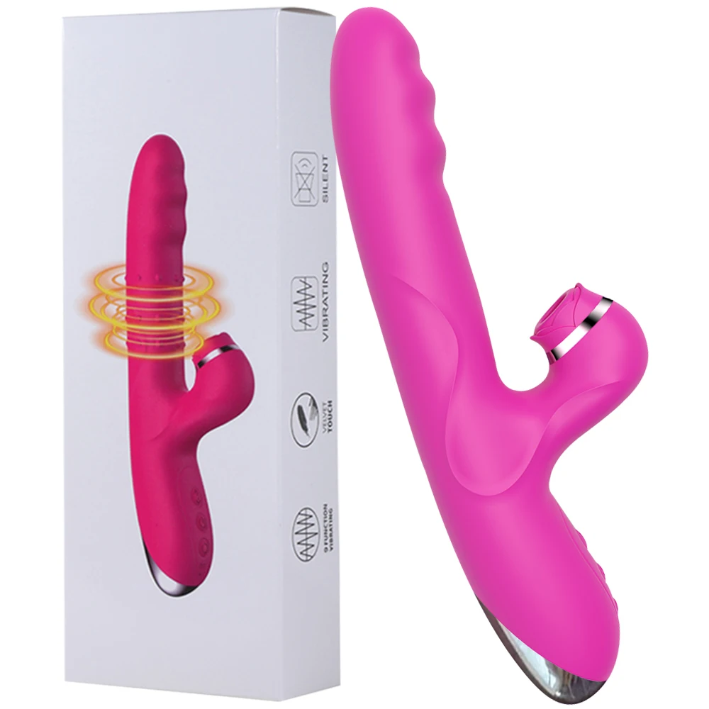 Teleskopischer Saug-dildo-vibrator Für Klitoris- Und Vaginalmassage_voghion.com