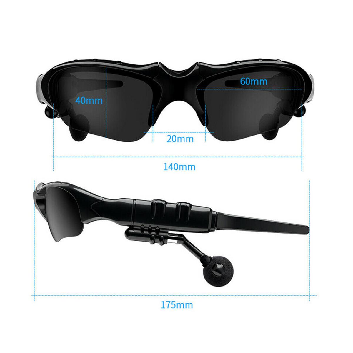 Wireless Bluetooth 5.0 Sunglasses Headset Polarized Smart Glasses Call Earphones_voghion.com