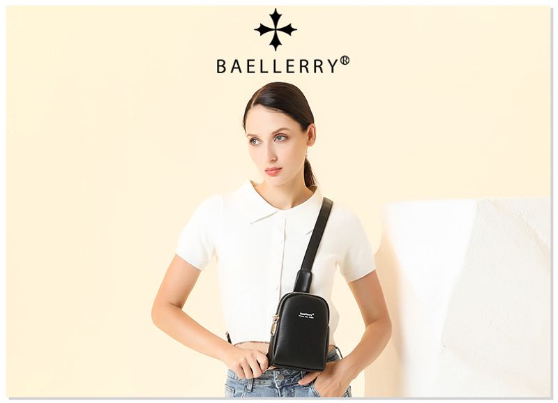 Baellerry nouveau sac messager à double fermeture éclair pour femme de style coréen, sac de téléphone portable simple et polyvalent, vente en gros_voghion.com