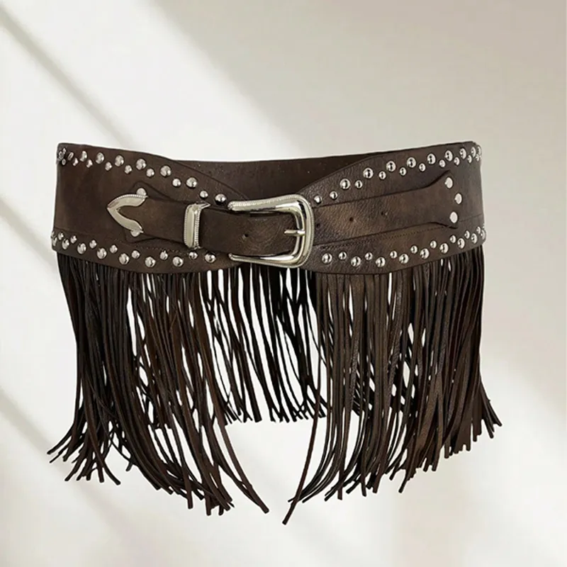 Western Cowboy Gürtel Mit Fransen Für Mädchen Im Boho Stil_voghion.com