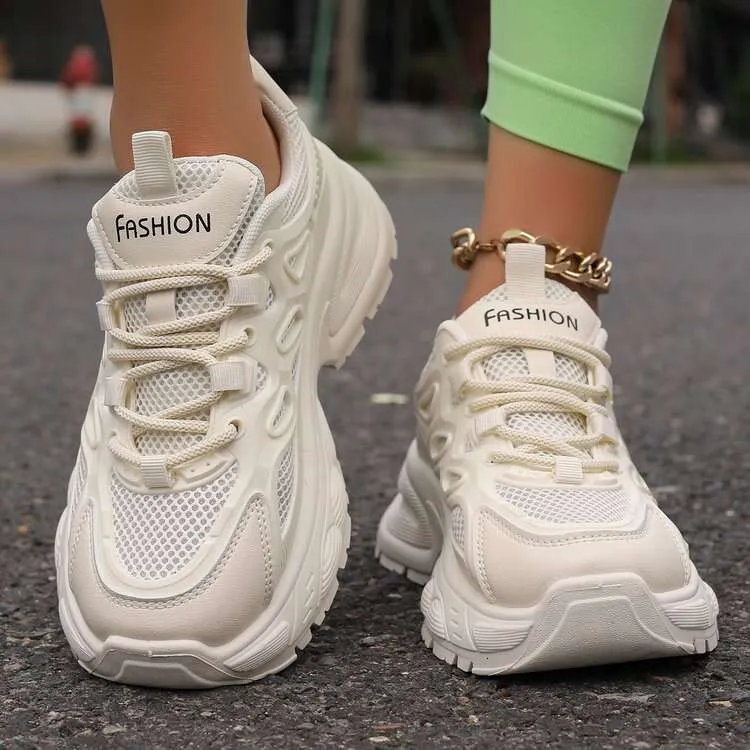 2025 Piattaforma Piatta Donna Rosso Casual Scarpe da Ginnastica Signore Chunky Sneakers Donna Scarpe I21_voghion.com