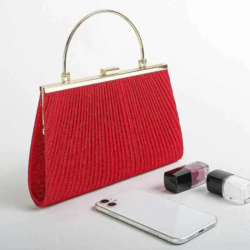 Heißer Verkauf Mond Aprikose Abend Kupplung Partei Kette Schulter Tasche Weibliche Pailletten Hochzeit Geldbörse Handtasche für WomenC241211_voghion.com