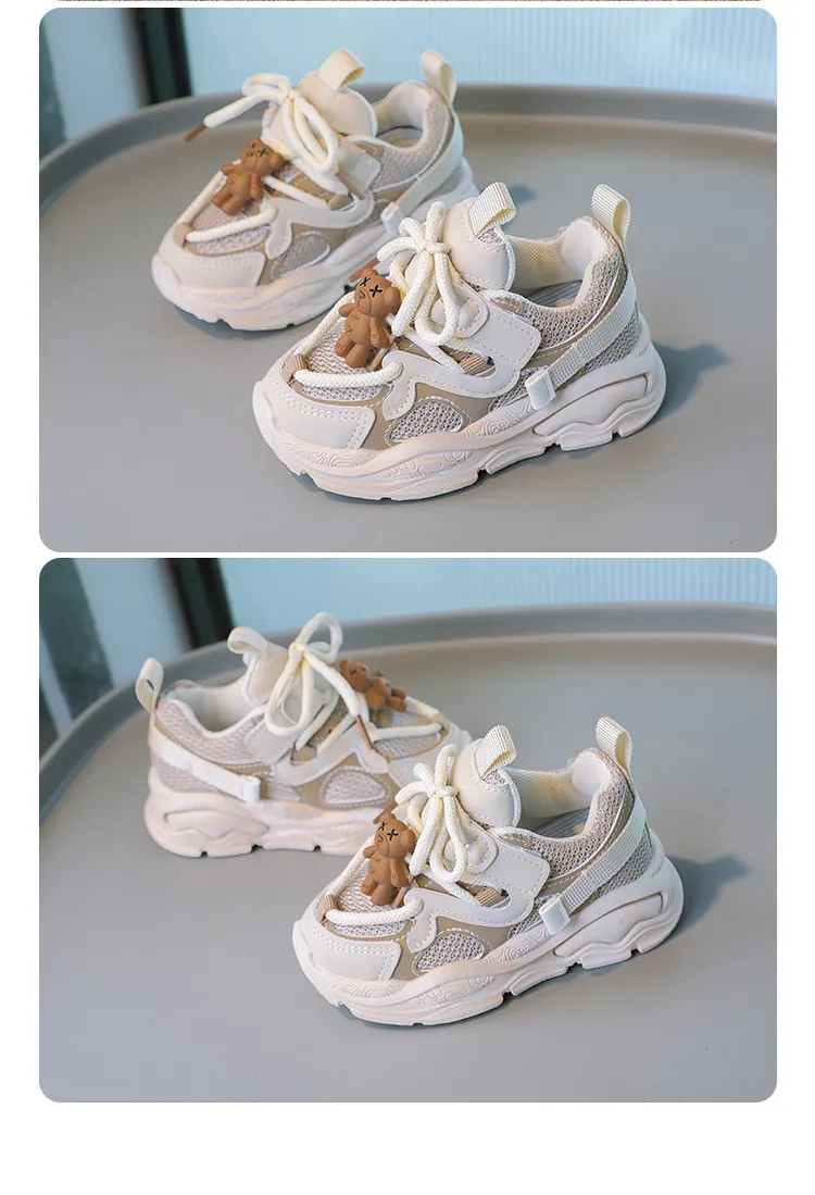 Children kids Casual Shoes Bear Cartoon Sneaker Boy Child Flexible Sneakers Toddler Cutefeet Sport Running Trainers_voghion.com