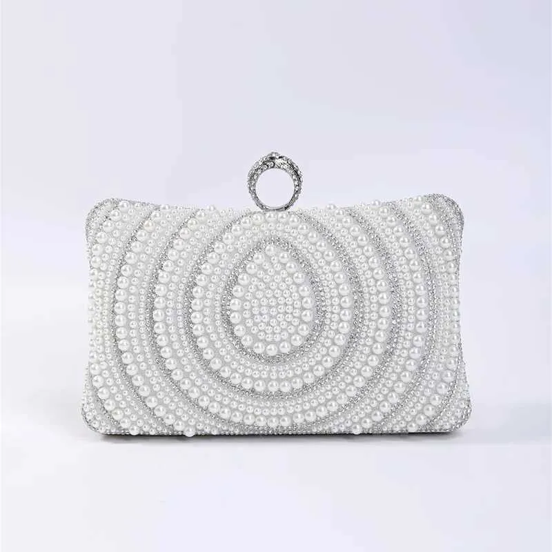 Sac de soirée tendance pour femme avec perles, élégant, portefeuille de mariage, de dîner, de fête, de créateur, nouveau, Y241019_voghion.com