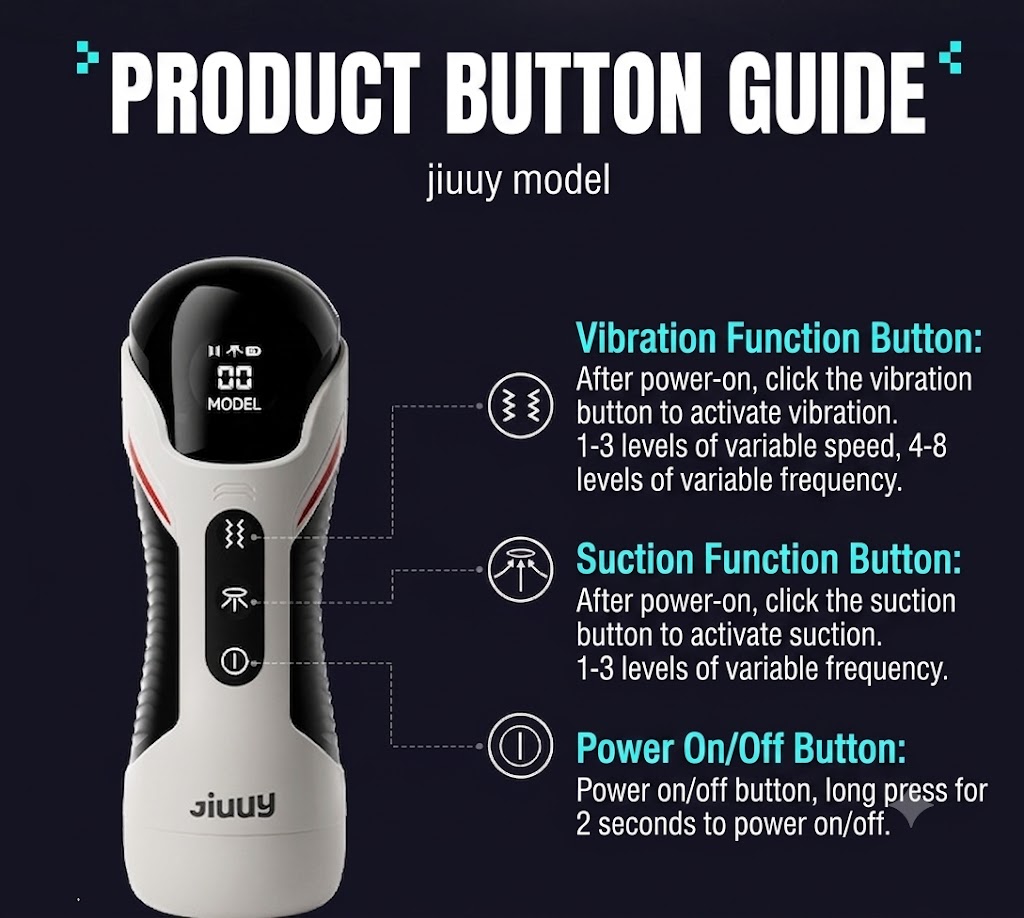 Smart Male Wellness Device With Heating, Suction & Vibration Functions, LCD Control Screen Electric Pleasure Cup_voghion.com