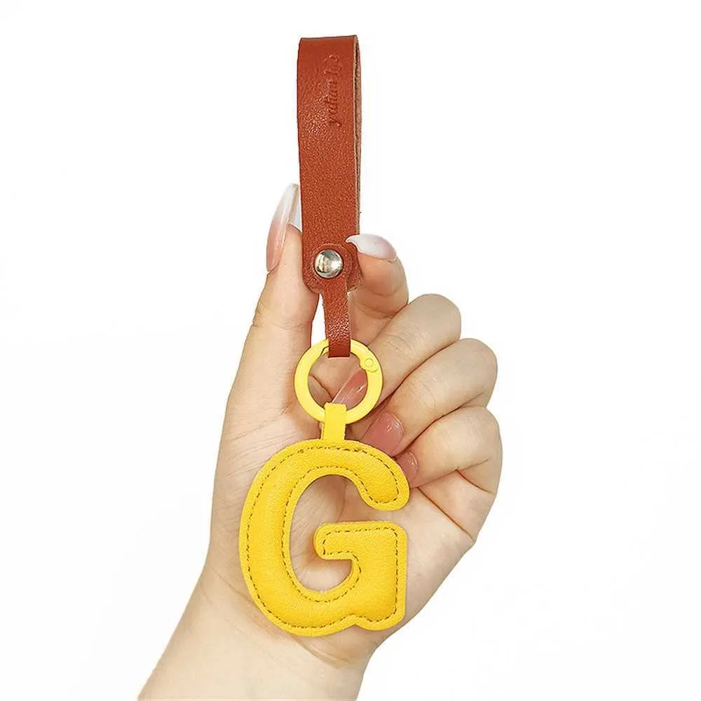Creatieve leren letter sleutelhanger voor dames tassen_voghion.com