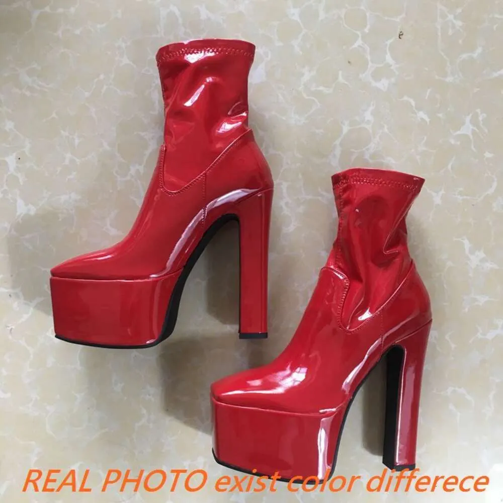 Brandneue Herbst-Winter-mittlere Wadenstiefel Punk Goth klobige Plattform High Heels Motorrad lange Booty Damenschuhe große Größe_voghion.com