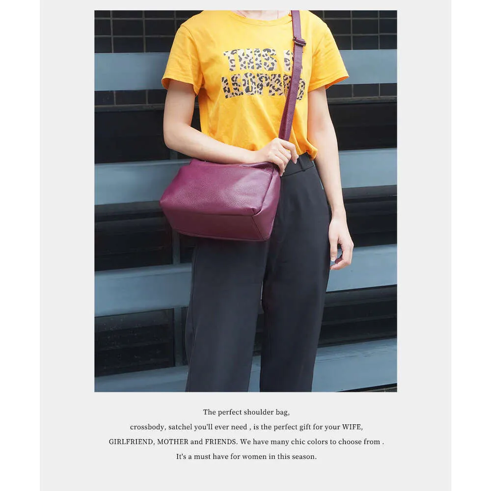 Borsa a tracolla elegante in pelle viola per donna borsa spalla_voghion.com