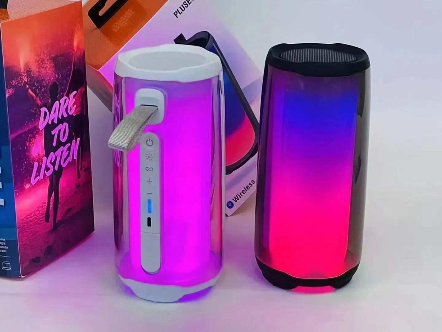 Wireless Bluetooth Speaker Speakers Puff Pulse 5 Waterproof Subwoofer Bass Music Portable Audio Full Screen Colorful_voghion.com