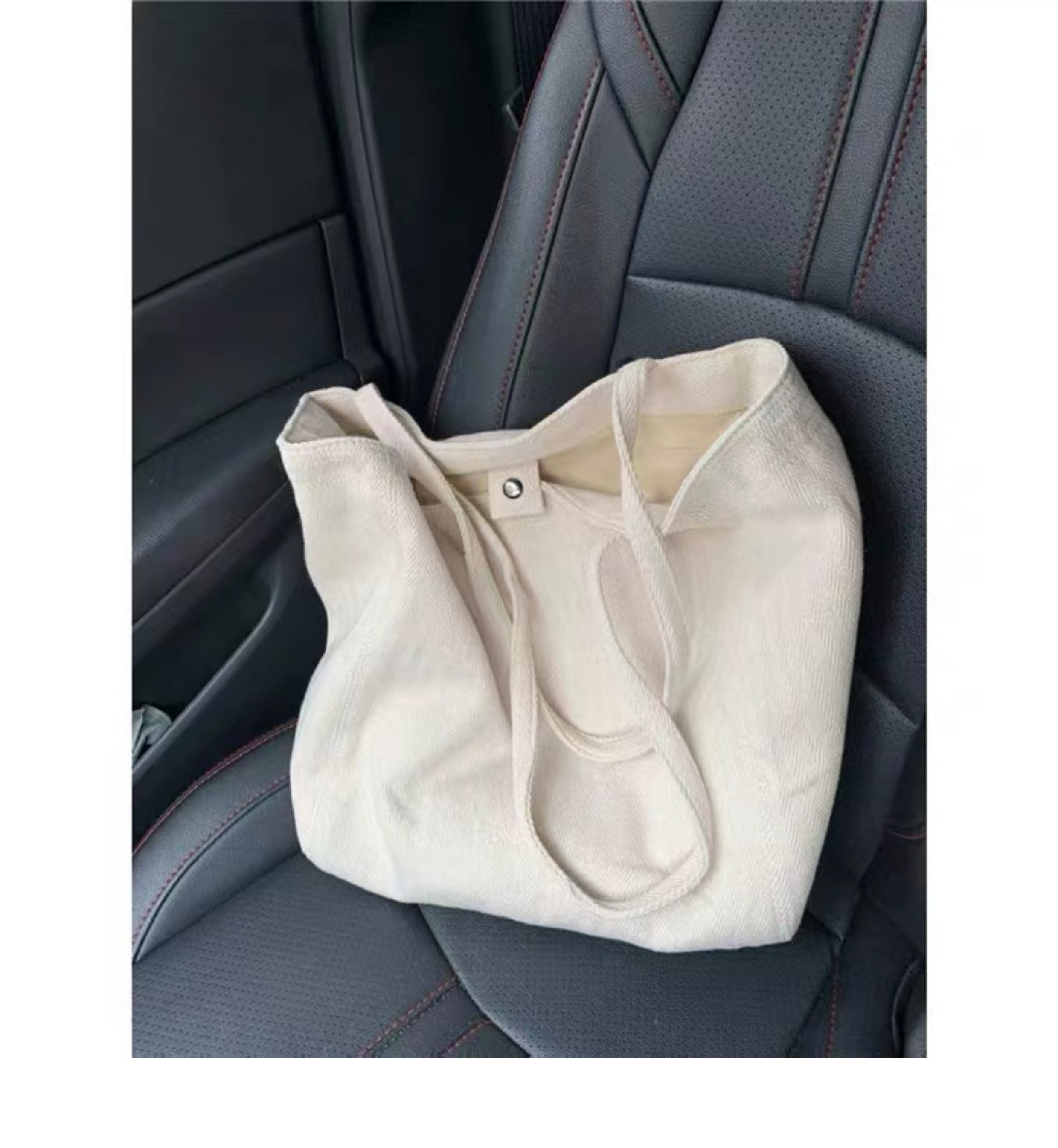 2024 New Handheld Single Simple Commuting Canvas Women's Twill Tote Casual Korean Edition Large Capacity Shoulder Bag_voghion.com