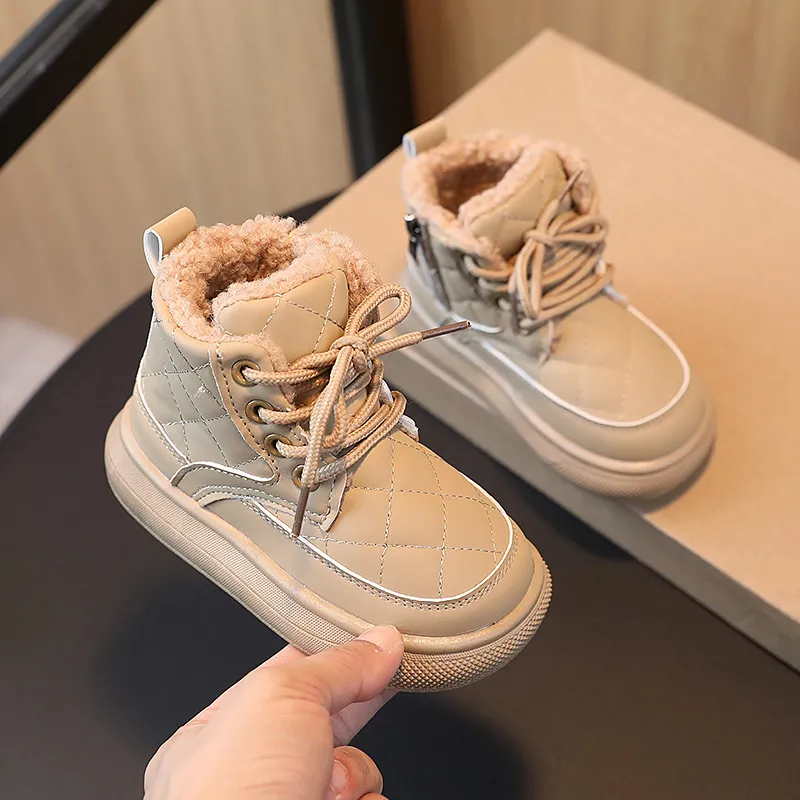 Kids Winter Boots Warm Waterproof Sneakers For Boys And Girls_voghion.com