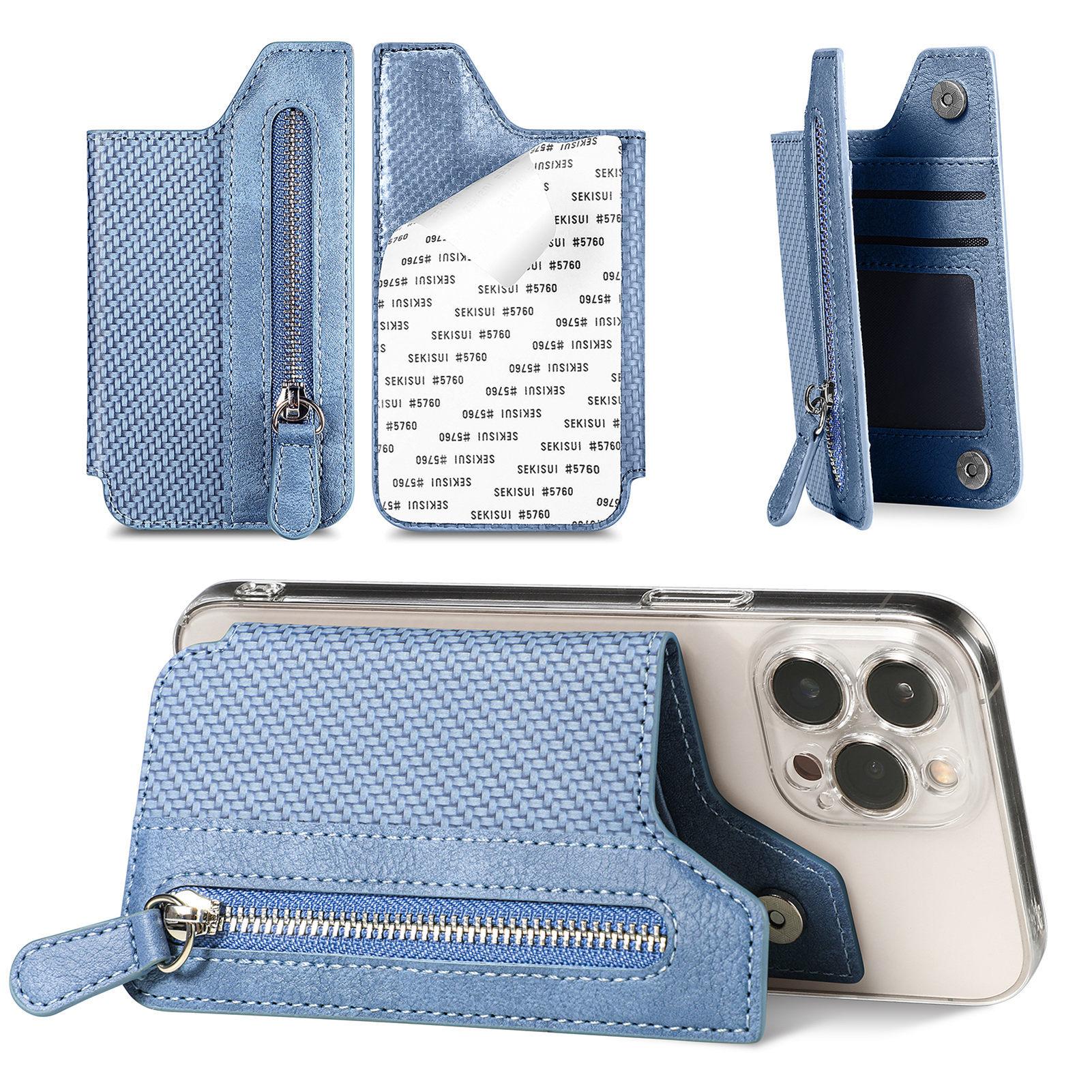 Mobile Phone Card Bag, Card Sleeve, Left And Right Flap, Multi-insert Card Holder, Mobile Phone Bag, Creative Personality, Back Sticker Card Bag_voghion.com