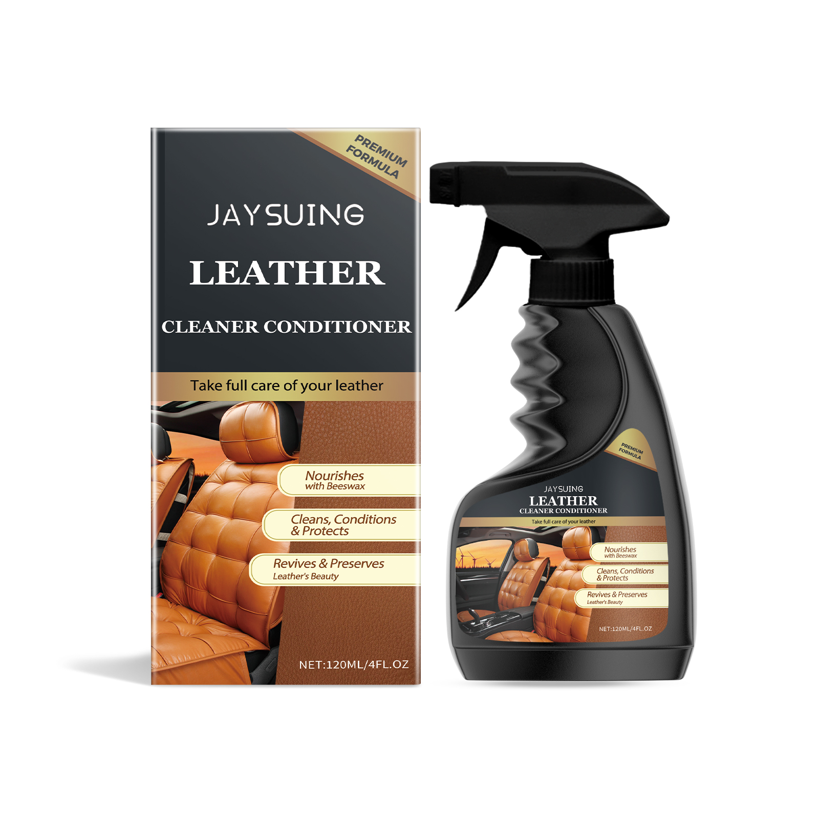 Jaysuing Leather Care Agent Furniture Leather Bag Sofa Car Seat Cleaning Decontamination Leather Cleaner_voghion.com
