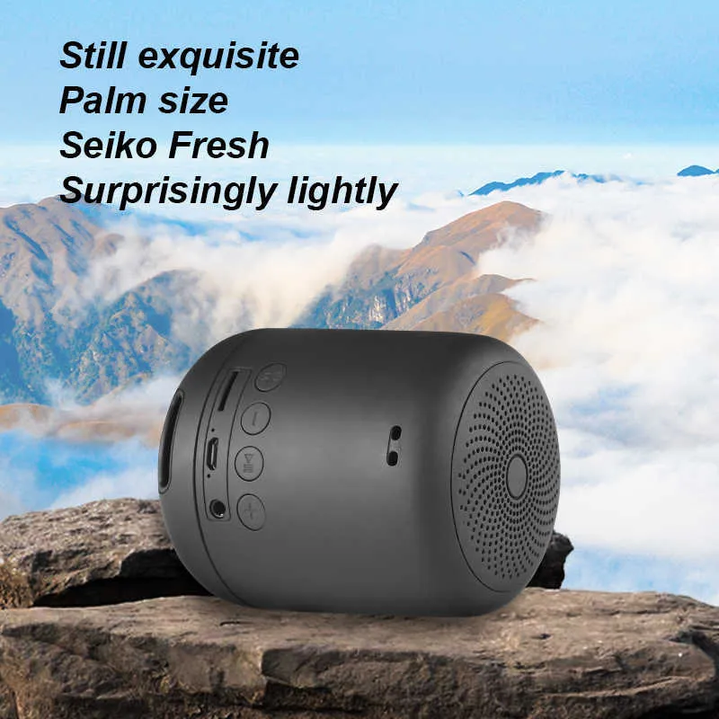 Mini Bluetooth-høyttaler trådløs bærbar utendørs subwoofer med stort volum radio stemmeassistent musikkspiller_voghion.com