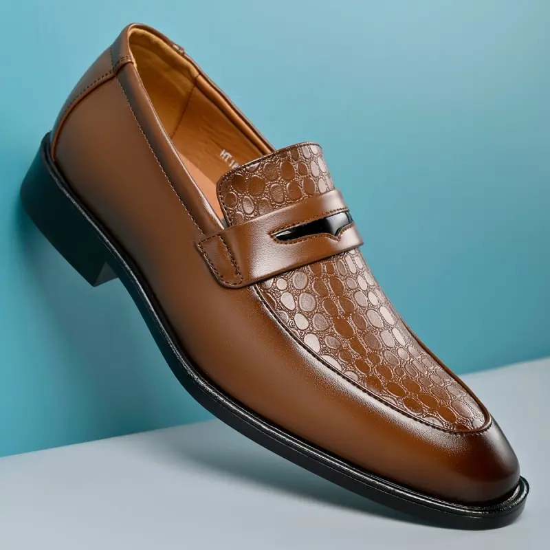 Formal Leather Shoes Pointed Chelsea Style For Men Elegant_voghion.com