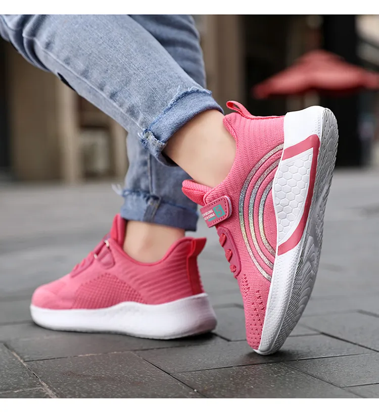 Happysteps Kinder Laufschuhe für Mädchen, Kleinkinder, atmungsaktiv, weich, rutschfest, Sportschuhe für Jugendliche, groß_voghion.com