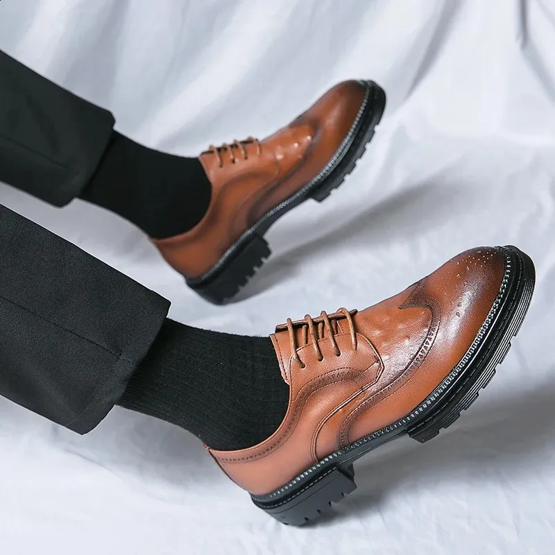 selg modieuze heren doek Rogue gesneden leer Buines jurk formele schoenen heer casual Oxford gratis levering 240930_voghion.com