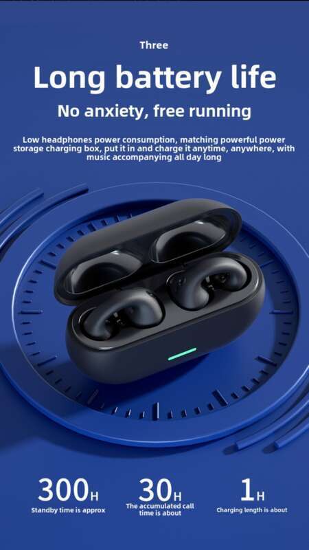 T7500 Bone Conduction Clip Type True Wireless Non In High Sound Quality Sports Ear Hanging Bluetooth Earphones_voghion.com