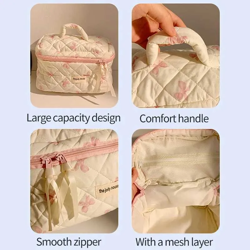 Große Kapazität Make-up Bogen Druck Kosmetik Verschiedene tragbare Organizer Tasche Reise WC braucht Y241023_voghion.com