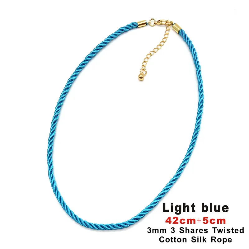 Ķēdes 3 gab./daudzums 3 mm šķipsnu virves zīda auklas kaklarota omāru aizdare zelta krāsas ķēdītes DIY kulons_voghion.com
