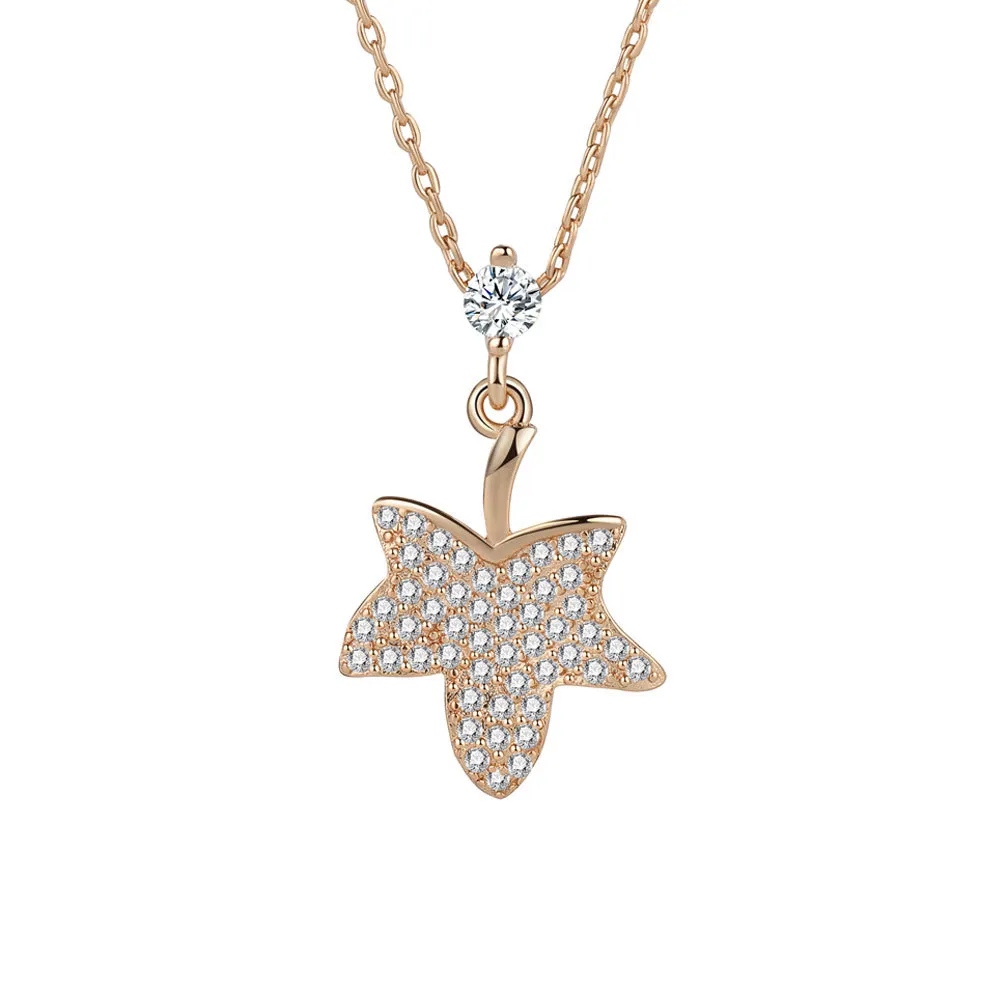 Sieraden Ketting Vrouwelijk Sterling Sier Esdoornblad Sleutelbeen Ketting Licht Niche Ontwerp Sense Ins Tide Online Beroemdheid_voghion.com
