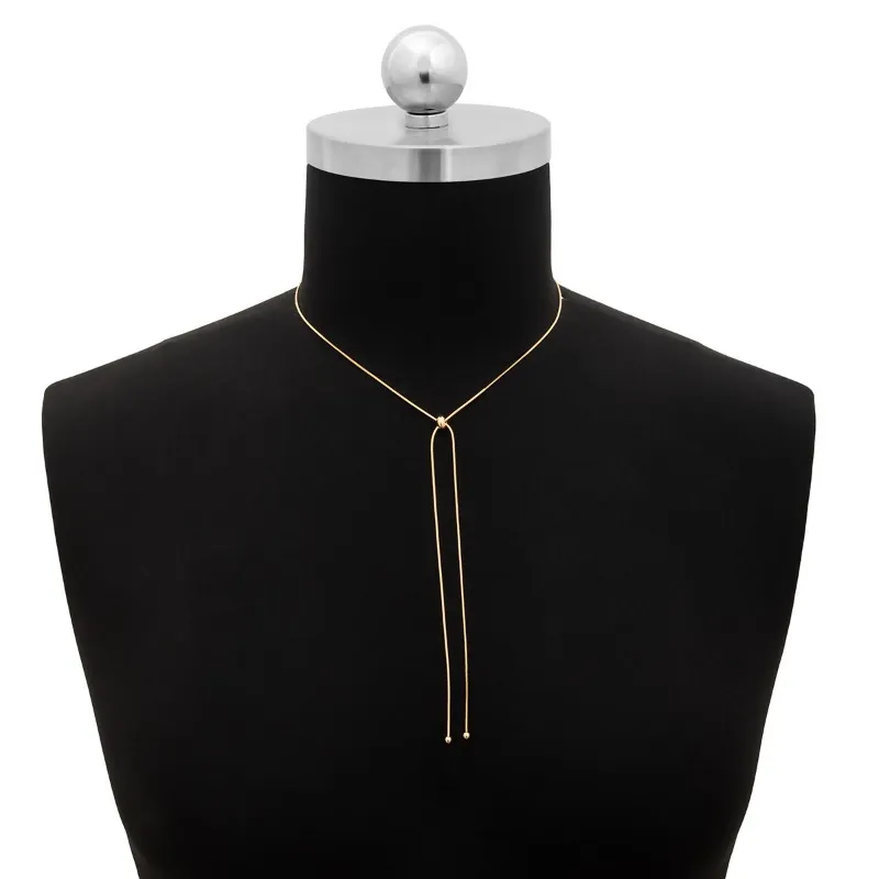 Chaînes Bijoux de mode Collier de chaîne en métal de tempérament élégant pour femmes Cadeaux de fête Accessoires de conception simple 2024_voghion.com