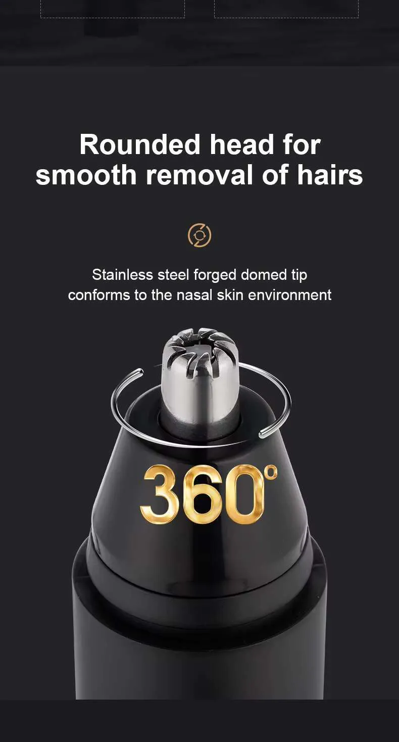 Electric Nose/Ear Trimmer - Low Noise Portable_voghion.com