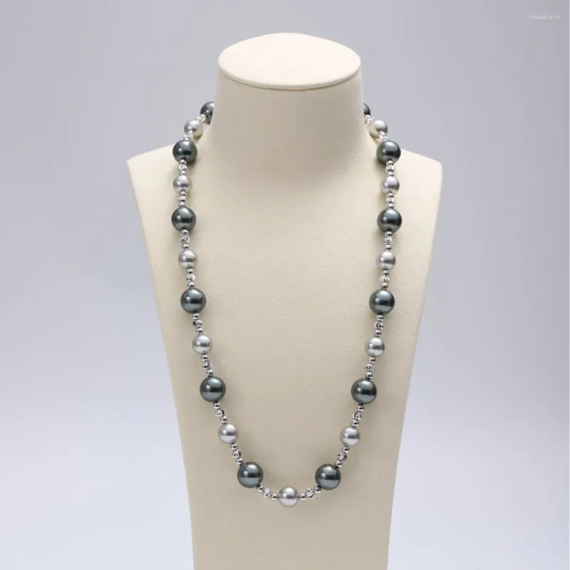 Cadenas de perlas reales de Tahití francesas de cambio gradual, collar de moda para mujer, cadena de clavícula versátil de alta gama_voghion.com
