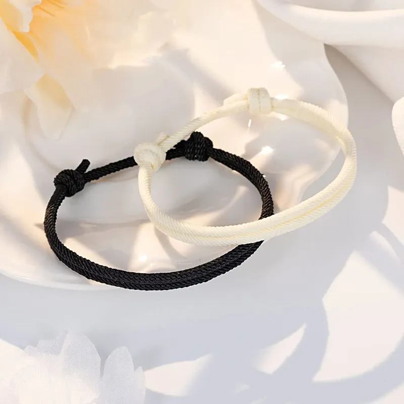 Couple Cord Bracelets Adjustable Jewelry For Him And Her Gift_voghion.com