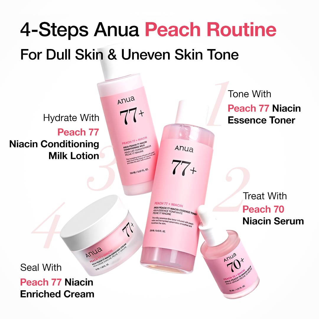 Neit Anua Peach 70 Niacinamid Serum 30ml liicht hydratiséierend Gesiichtsserum deeglech propper Schéinheet (1.01 Fl. Oz.)_voghion.com